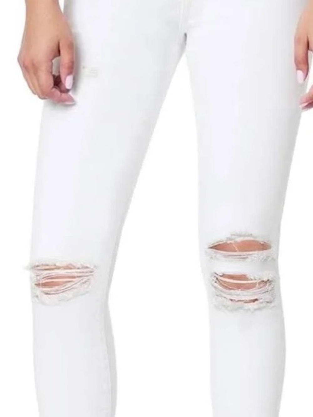 Joe's Jeans White Distressed Skinny Jeans Flawless The Icon